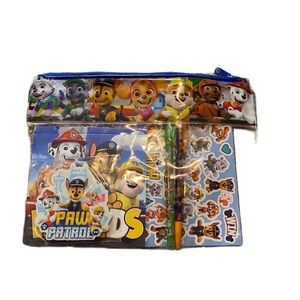 Paw Patrol Stationary Set Pencils Stickers Paper Pouch NEW Chase Marshall